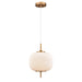 DVI Canada - One Light Pendant - Mount Pearl - Brass with Ribbed Opal Glass- Union Lighting Luminaires Decor