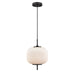 DVI Canada - One Light Pendant - Mount Pearl - Graphite with Ribbed Opal Glass- Union Lighting Luminaires Decor