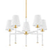 Mitzi Canada - Five Light Chandelier - Banyan - Aged Brass- Union Lighting Luminaires Decor