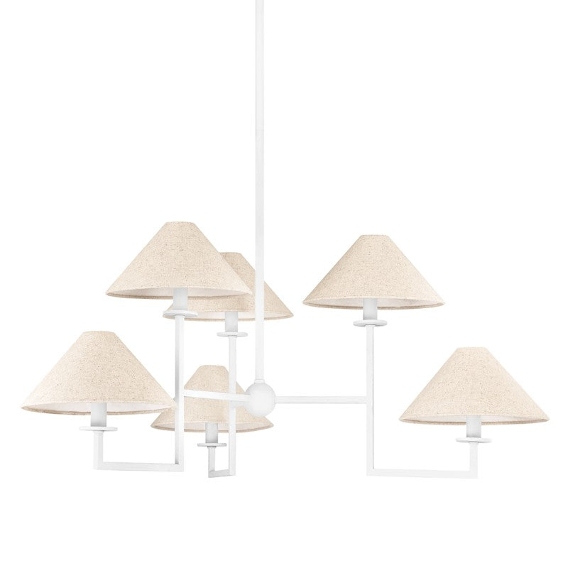 Mitzi Canada - Six Light Chandelier - Gladwyne - Textured White- Union Lighting Luminaires Decor