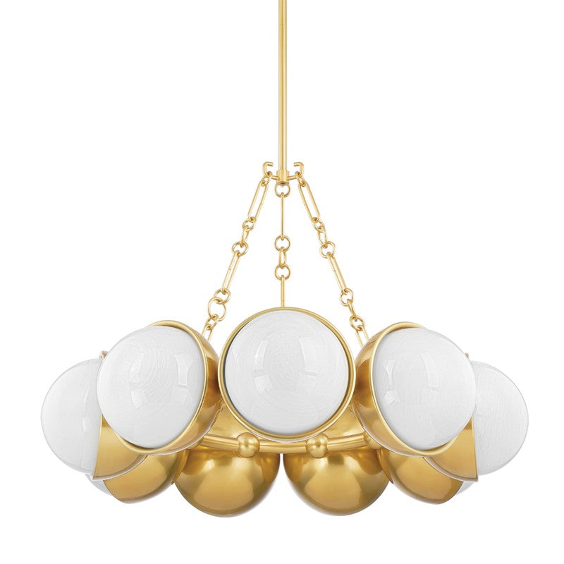 Corbett Lighting Canada - Nine Light Chandelier - Althea - Vintage Polished Brass- Union Lighting Luminaires Decor