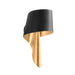 Corbett Lighting Canada - One Light Wall Sconce - Lucia - Vintage Gold Leaf And Soft Black- Union Lighting Luminaires Decor