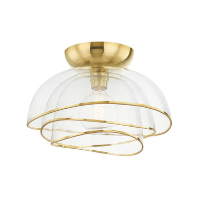 Corbett Lighting Canada - One Light Flush Mount - Esme - Vintage Polished Brass- Union Lighting Luminaires Decor