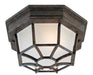 Savoy House - One Light Flush Mount - Exterior Collections - Rustic Bronze- Union Lighting Luminaires Decor