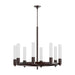 Alora Canada - Eight Light Chandelier - Rue - Brushed Gold|Matte Black/Brushed Gold|Warm Bronze- Union Lighting Luminaires Decor