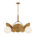 Alora Canada - Three Light Chandelier - Plume - Brushed Gold/Opal Glass|Matte Black/Opal Glass- Union Lighting Luminaires Decor