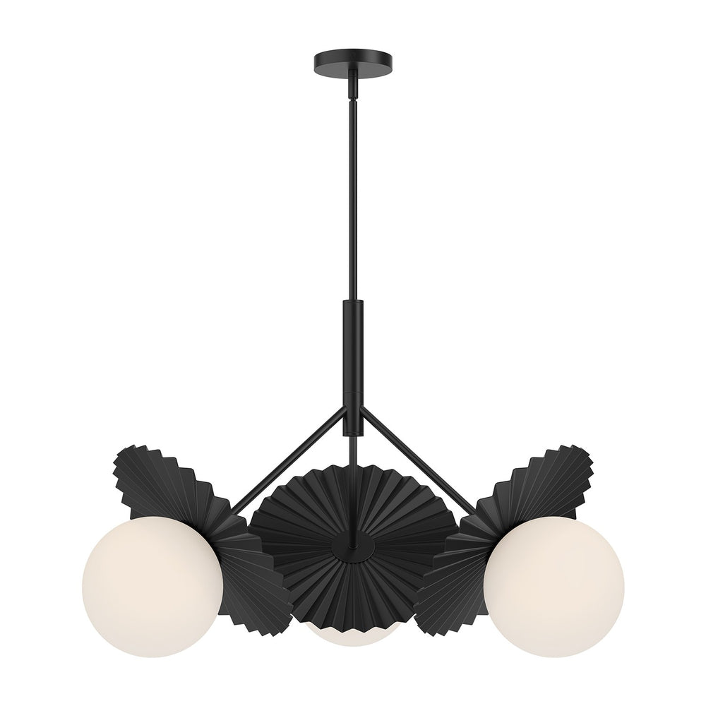 Alora Canada - Three Light Chandelier - Plume - Brushed Gold/Opal Glass|Matte Black/Opal Glass- Union Lighting Luminaires Decor