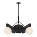Alora Canada - Three Light Chandelier - Plume - Brushed Gold/Opal Glass|Matte Black/Opal Glass- Union Lighting Luminaires Decor
