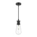 Alora Canada - One Light Outdoor Pendant - Marcel - Clear Bubble Glass/Textured Black- Union Lighting Luminaires Decor