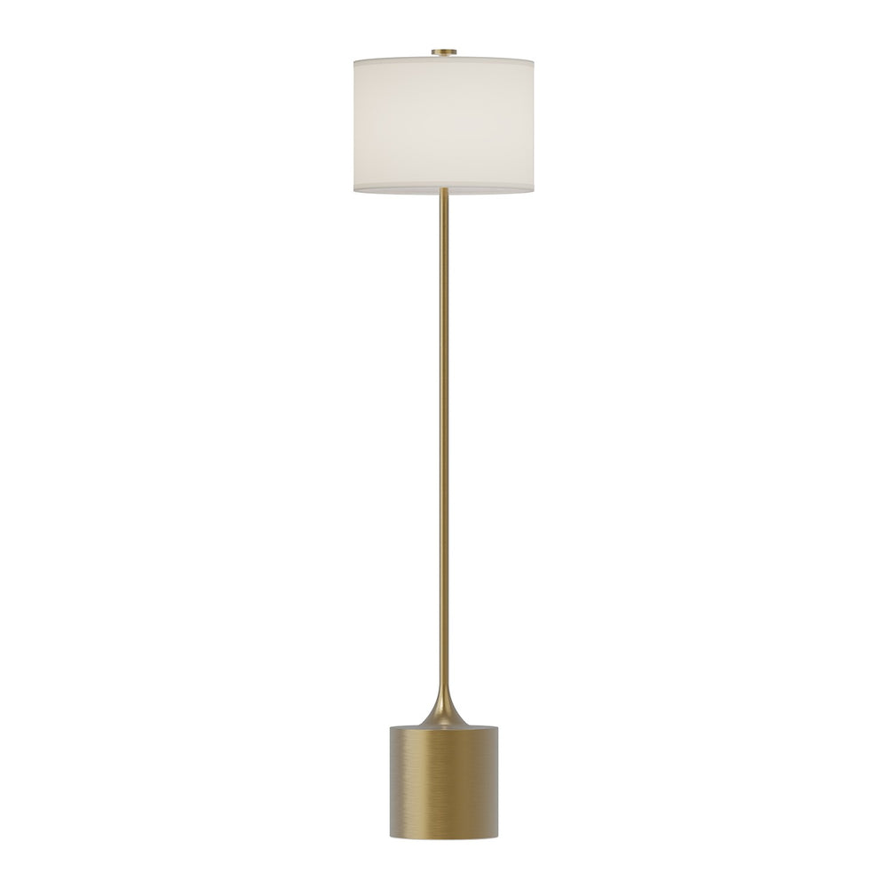Alora Canada - One Light Floor Lamp - Issa - Brushed Gold/Ivory Linen|Matte Black/Ivory Linen|White/Ivory Linen- Union Lighting Luminaires Decor