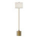 Alora Canada - One Light Floor Lamp - Issa - Brushed Gold/Ivory Linen|Matte Black/Ivory Linen|White/Ivory Linen- Union Lighting Luminaires Decor