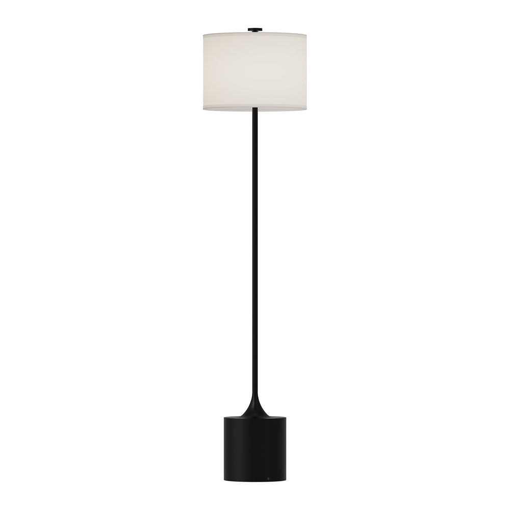 Alora Canada - One Light Floor Lamp - Issa - Brushed Gold/Ivory Linen|Matte Black/Ivory Linen|White/Ivory Linen- Union Lighting Luminaires Decor