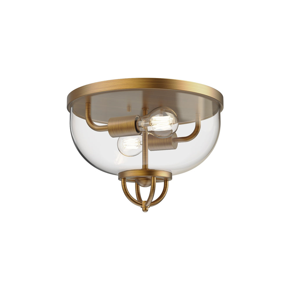 Alora Canada - Two Light Flush Mount - Lancaster - Aged Gold|Chrome|Matte Black- Union Lighting Luminaires Decor