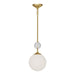 Alora Canada - One Light Pendant - Celia - Brushed Gold/Opal Glass|Matte Black/Opal Glass- Union Lighting Luminaires Decor
