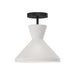 Alora Canada - One Light Semi-Flush Mount - Betty - Matte Black/Opal Glass- Union Lighting Luminaires Decor