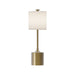 Alora Canada - One Light Table Lamp - Issa - Brushed Gold/Ivory Linen|Matte Black/Ivory Linen|White/Ivory Linen- Union Lighting Luminaires Decor