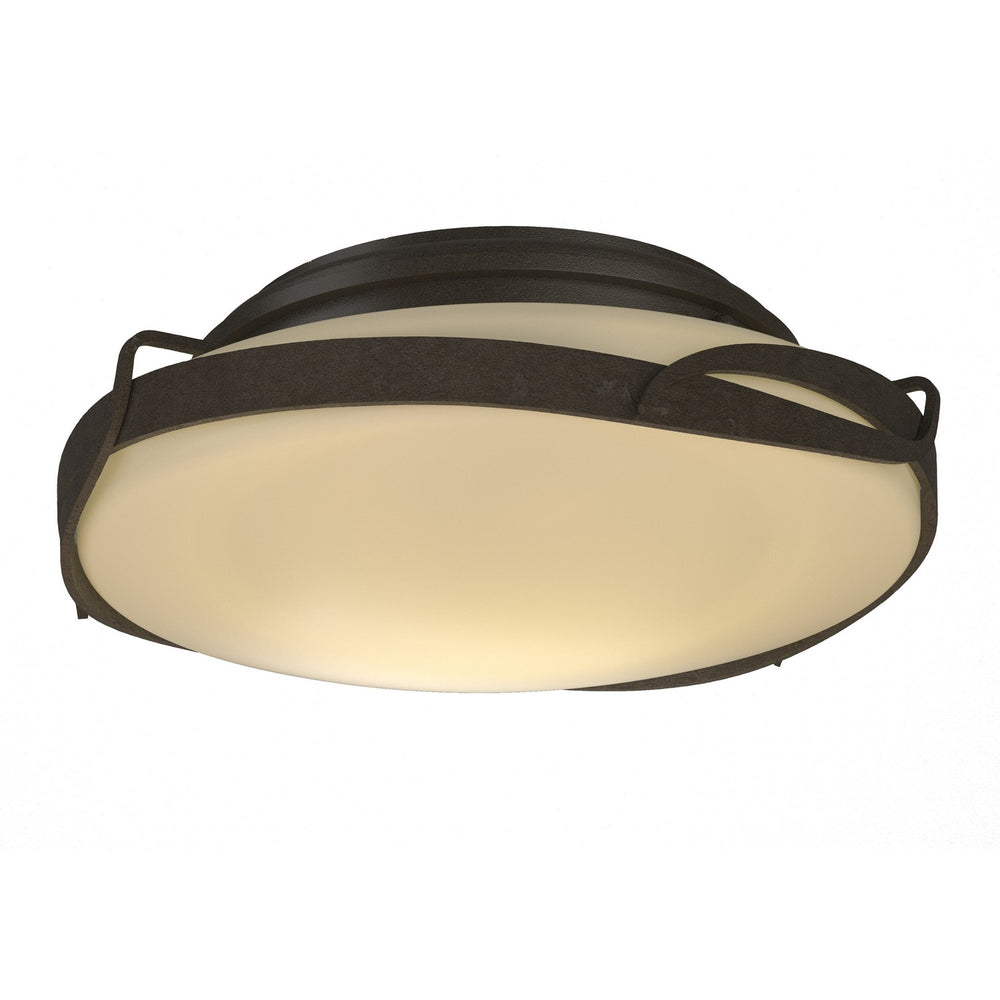 Hubbardton Forge - Two Light Flush Mount - Flora - Dark Smoke- Union Lighting Luminaires Decor