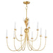 Maxim - Nine Light Chandelier - Paloma - Gold Leaf- Union Lighting Luminaires Decor