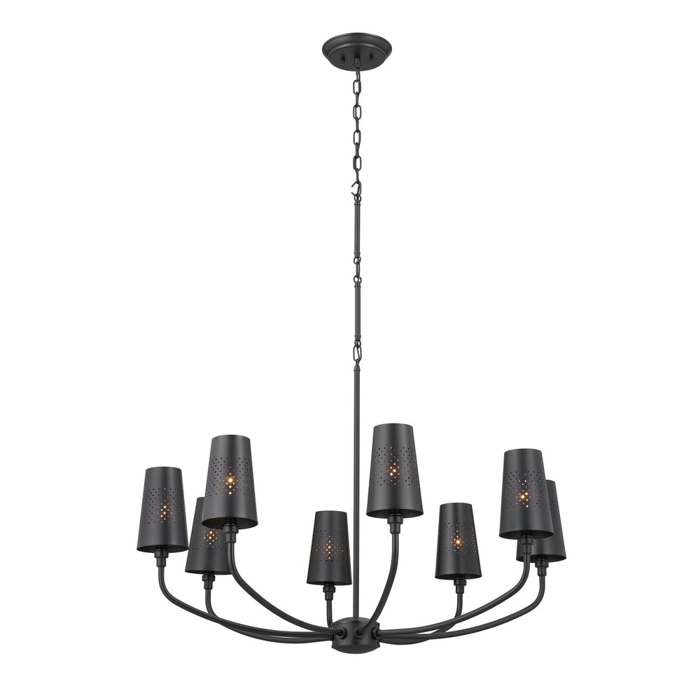Kichler Canada - Eight Light Chandelier - Adeena - Black- Union Lighting Luminaires Decor