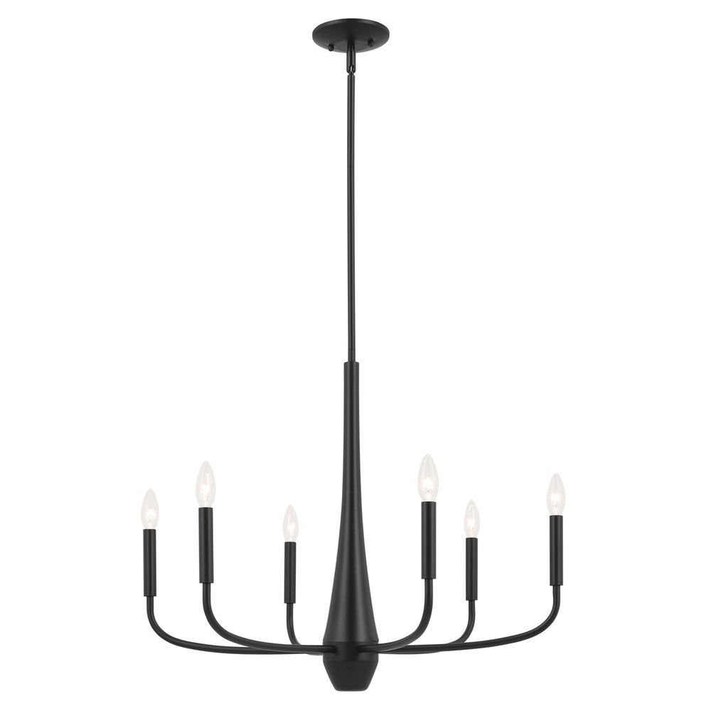 Kichler Canada - Six Light Chandelier - Deela - Black- Union Lighting Luminaires Decor