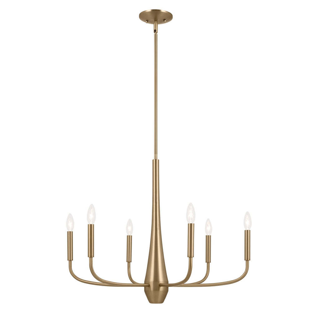 Kichler Canada - Six Light Chandelier - Deela - Champagne Bronze- Union Lighting Luminaires Decor