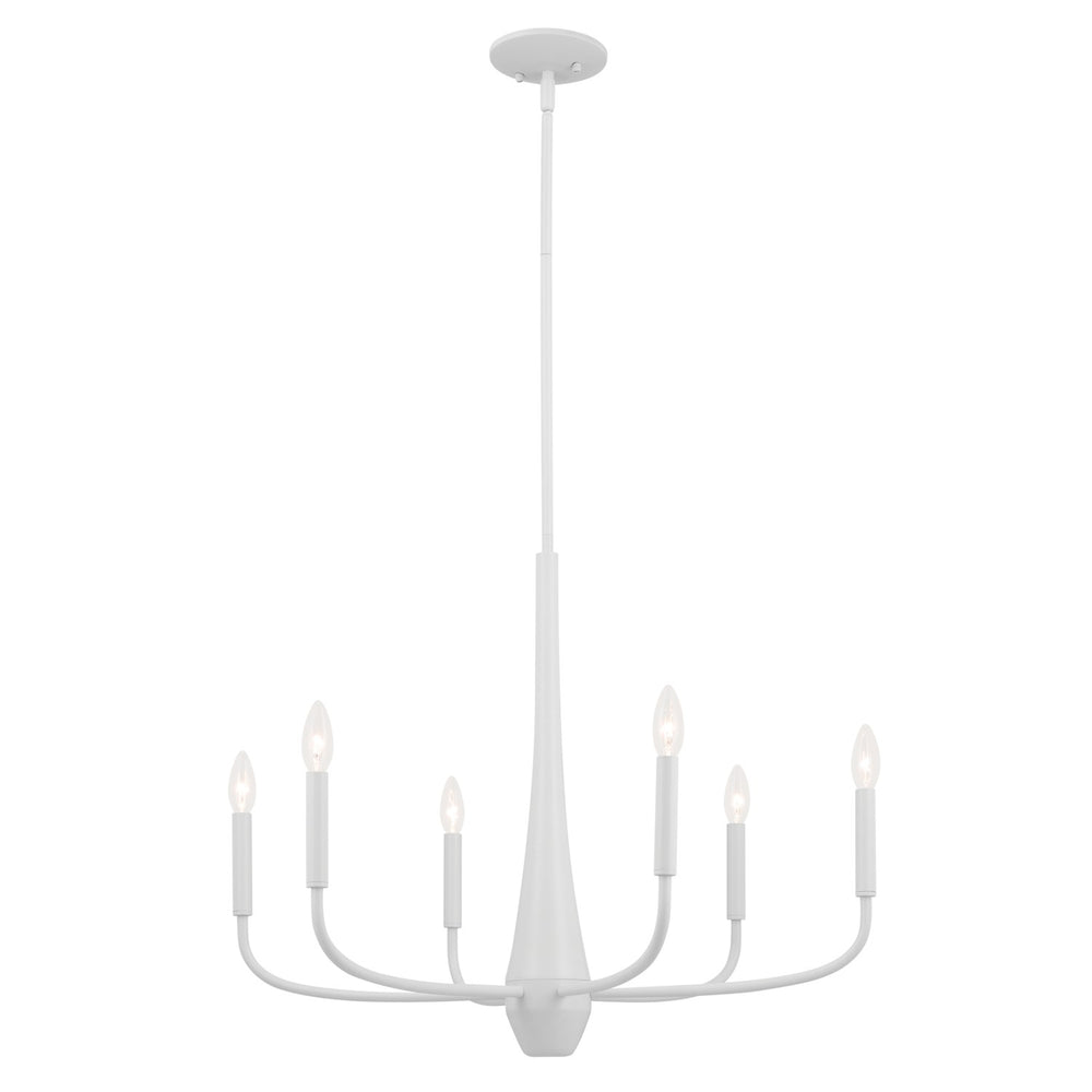 Kichler Canada - Six Light Chandelier - Deela - White- Union Lighting Luminaires Decor