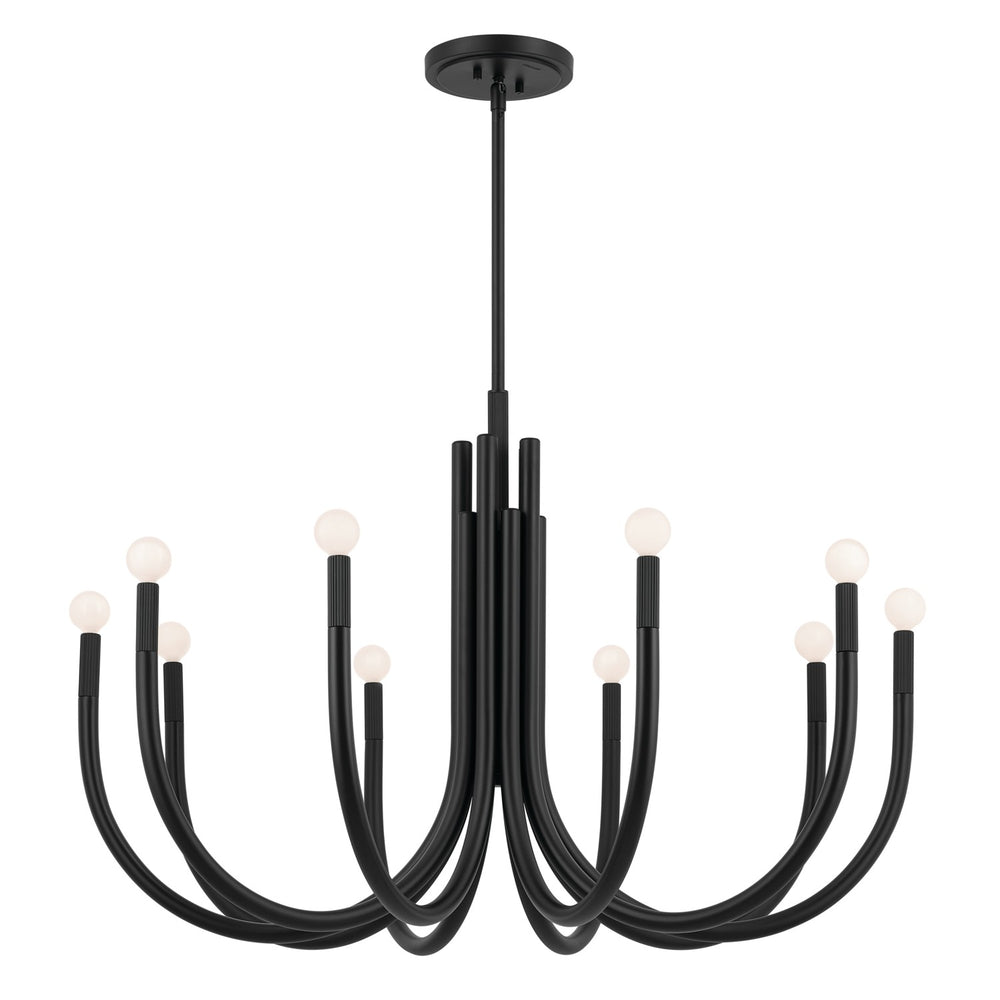 Kichler Canada - Ten Light Chandelier - Odensa - Black- Union Lighting Luminaires Decor