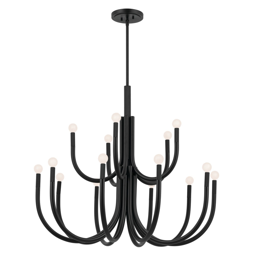 Kichler Canada - 15 Light Chandelier - Odensa - Black- Union Lighting Luminaires Decor