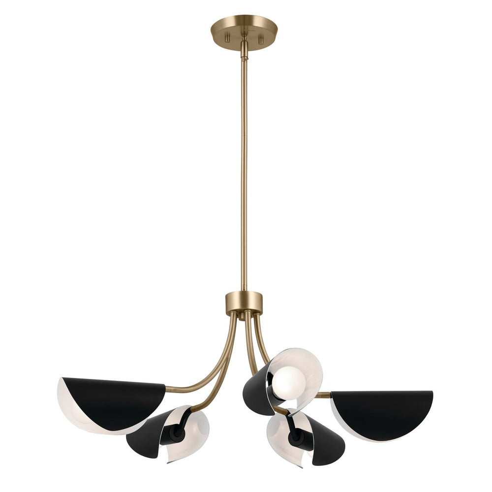 Kichler Canada - Five Light Chandelier/Semi Flush - Arcus - Champagne Bronze- Union Lighting Luminaires Decor