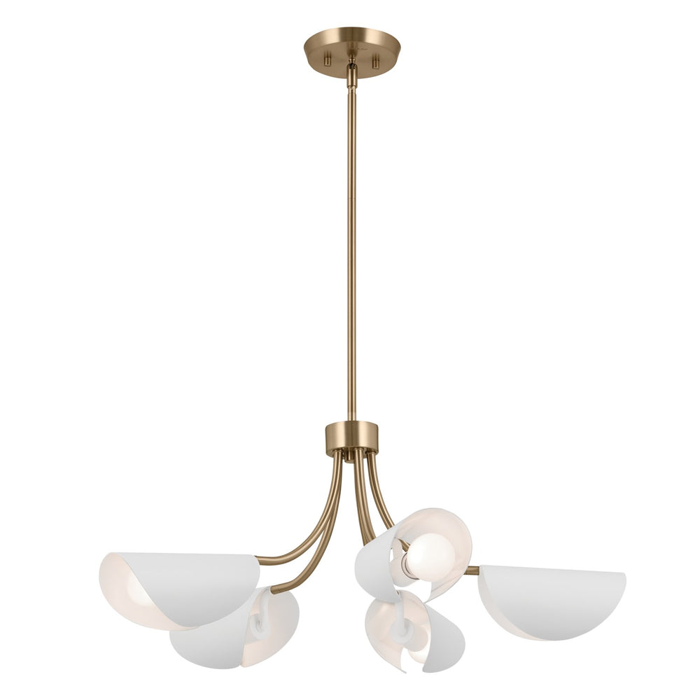 Kichler Canada - Five Light Chandelier/Semi Flush - Arcus - Champagne Bronze- Union Lighting Luminaires Decor
