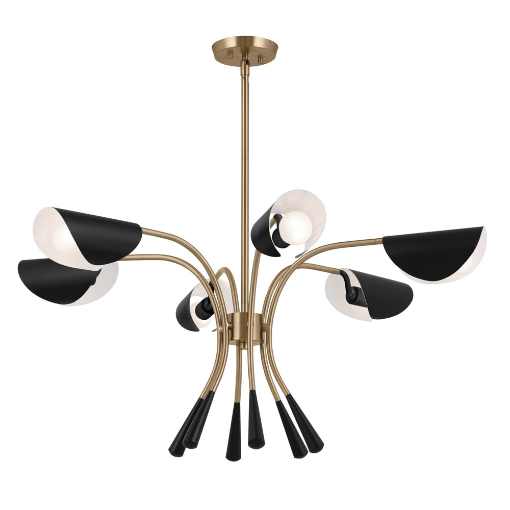 Kichler Canada - Six Light Chandelier - Arcus - Champagne Bronze- Union Lighting Luminaires Decor