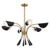 Kichler Canada - Six Light Chandelier - Arcus - Champagne Bronze- Union Lighting Luminaires Decor