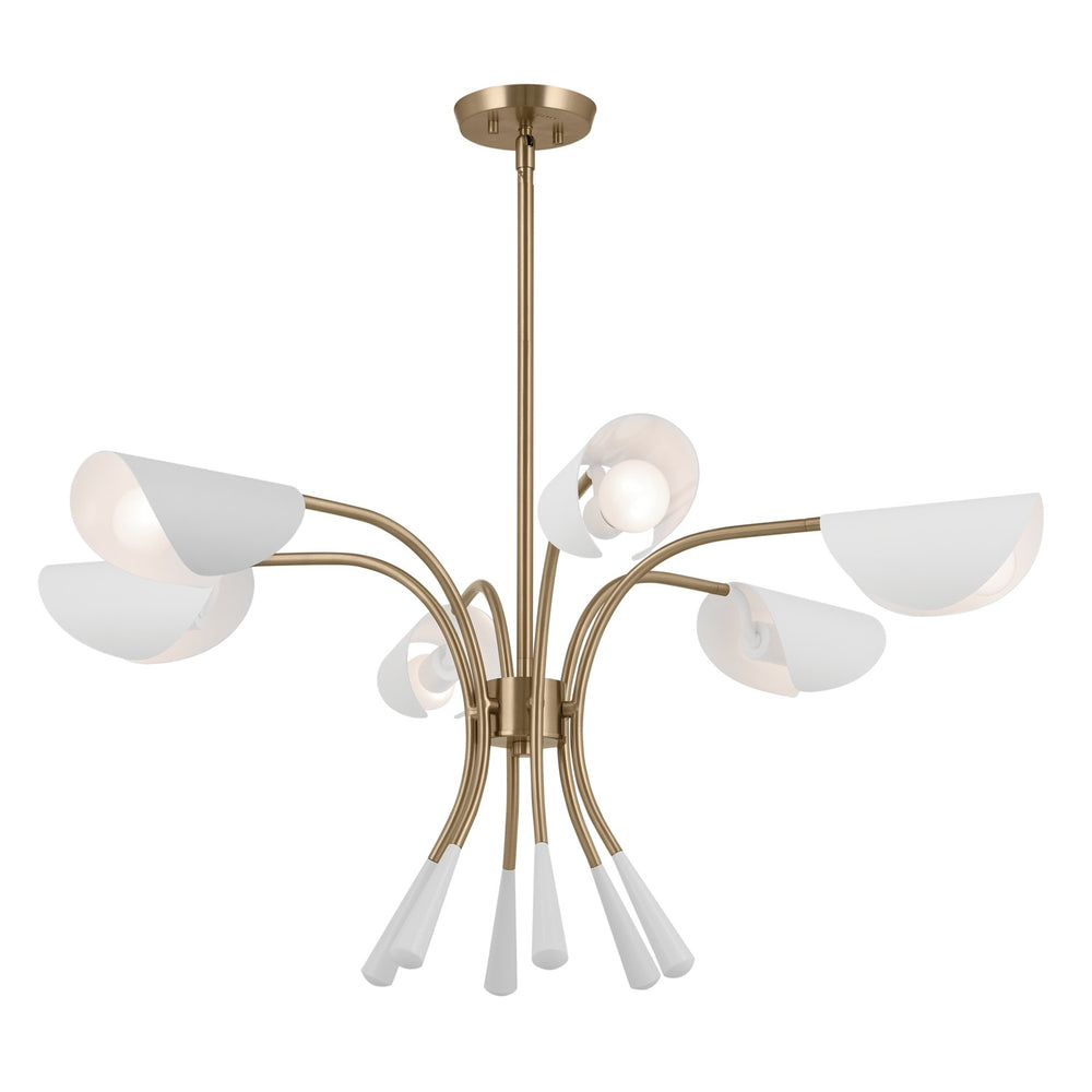 Kichler Canada - Six Light Chandelier - Arcus - Champagne Bronze- Union Lighting Luminaires Decor