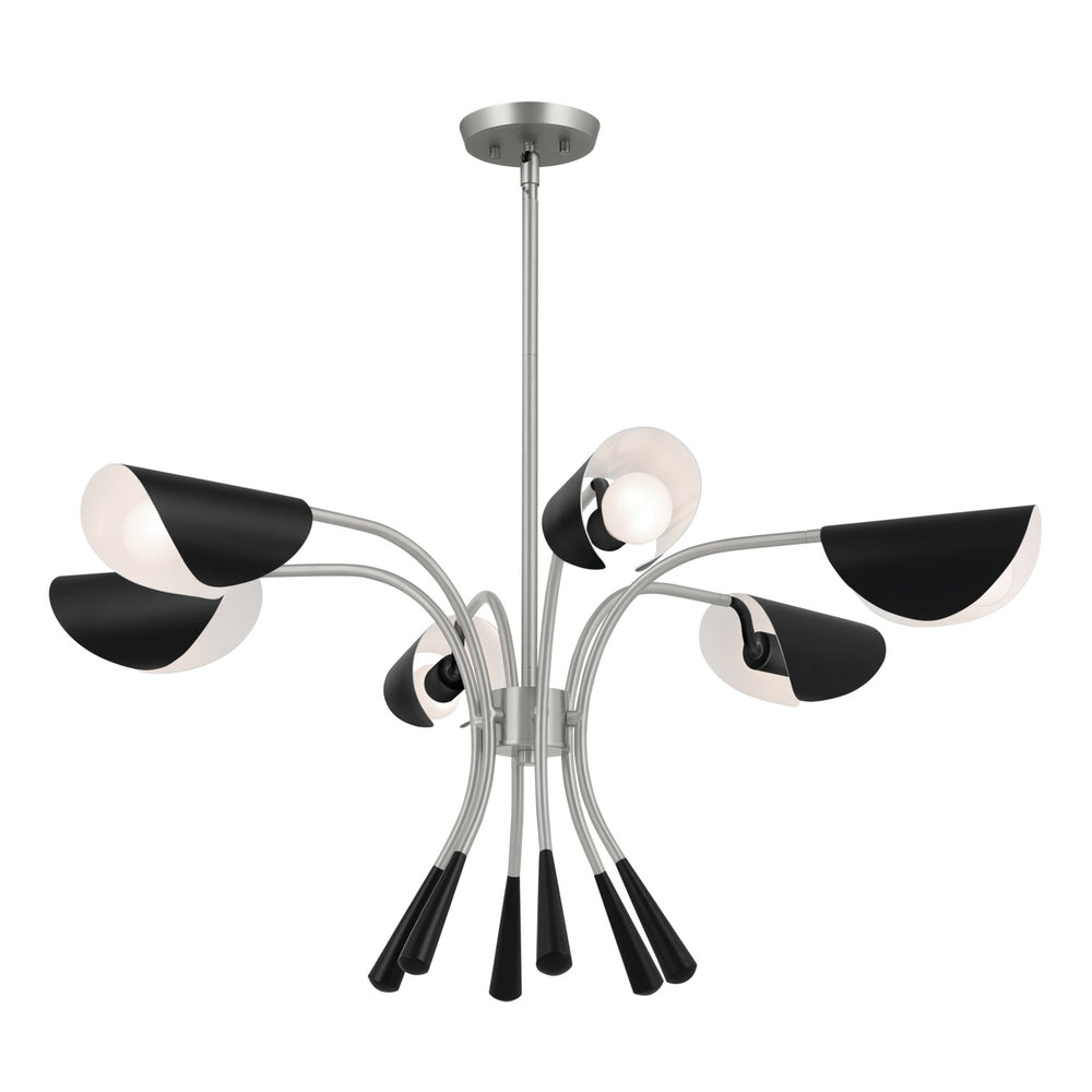 Kichler Canada - Six Light Chandelier - Arcus - Satin Nickel- Union Lighting Luminaires Decor