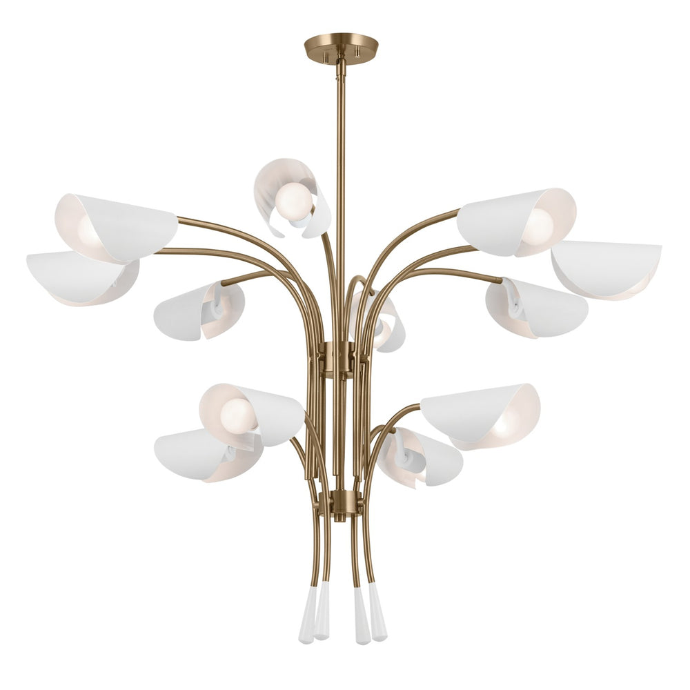 Kichler Canada - 12 Light Chandelier - Arcus - Champagne Bronze- Union Lighting Luminaires Decor
