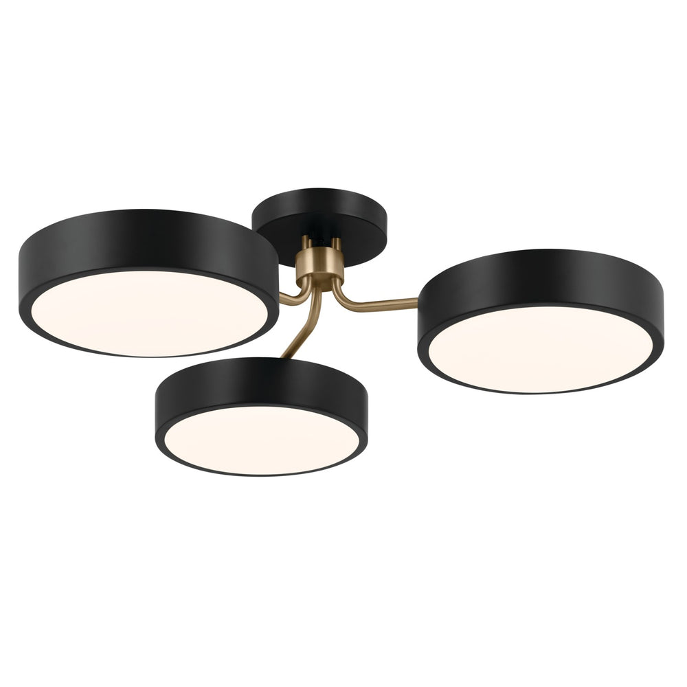 Kichler Canada - LED Semi Flush Mount - Sago - Black- Union Lighting Luminaires Decor