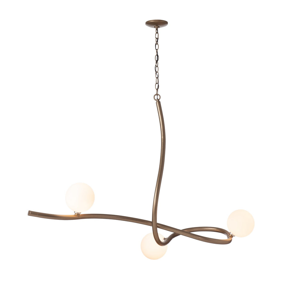 Hubbardton Forge - Three Light Pendant - Slide - Soft Gold- Union Lighting Luminaires Decor