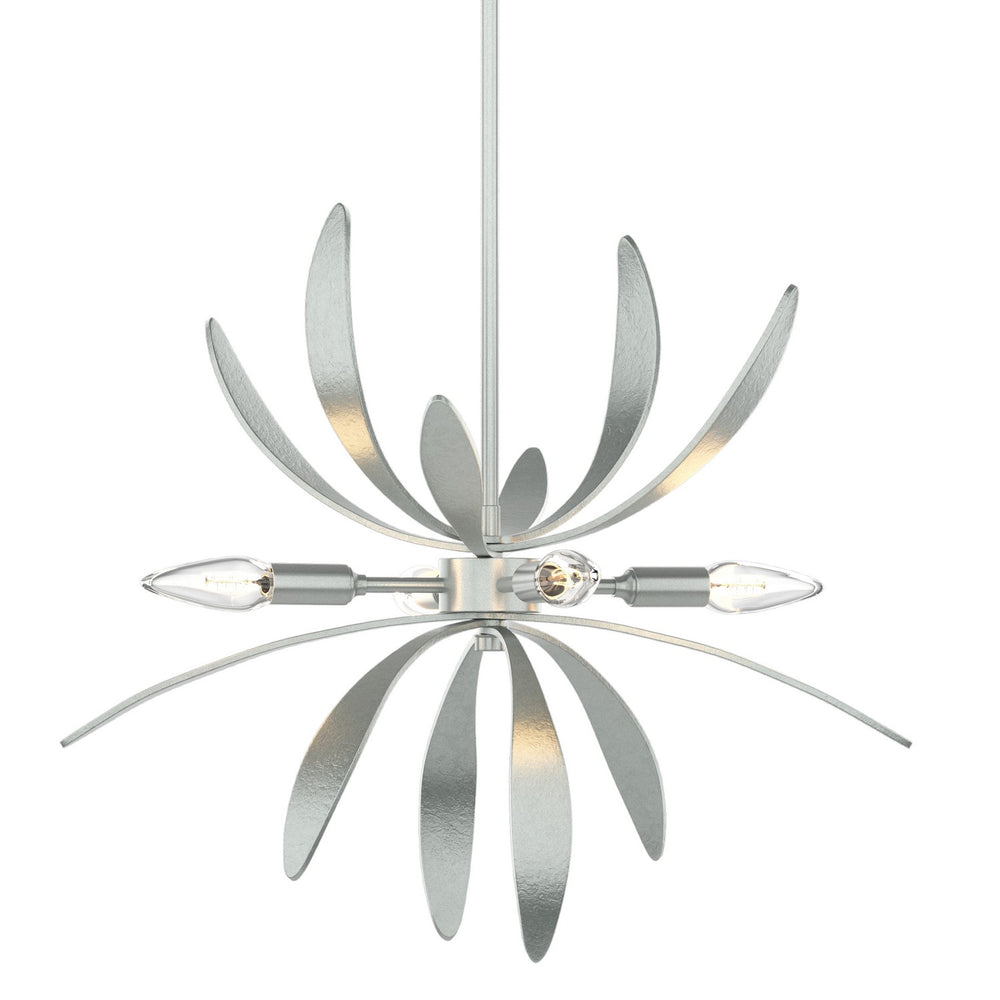 Hubbardton Forge - Four Light Pendant - Dahlia - Vintage Platinum- Union Lighting Luminaires Decor