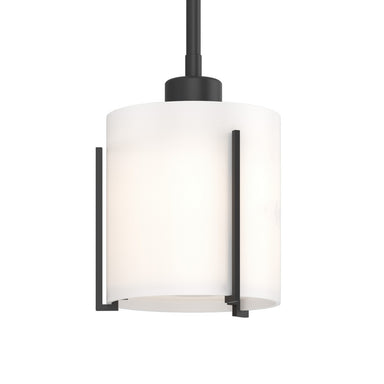 Hubbardton Forge - One Light Mini Pendant - Exos Glass - Black- Union Lighting Luminaires Decor