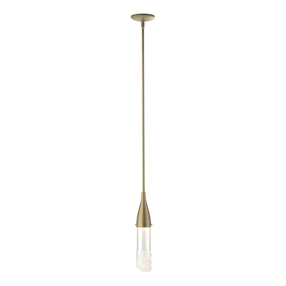 Hubbardton Forge - One Light Mini Pendant - Fritz - Soft Gold- Union Lighting Luminaires Decor