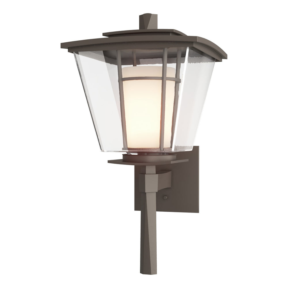 Hubbardton Forge - One Light Outdoor Wall Sconce - Beacon Hall - Coastal Dark Smoke- Union Lighting Luminaires Decor