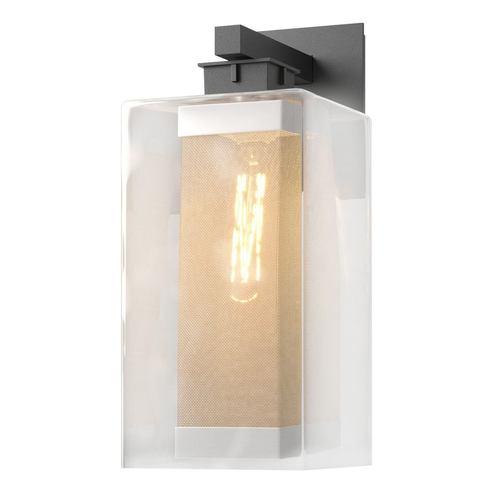 Hubbardton Forge - One Light Outdoor Wall Sconce - Polaris - Coastal Black- Union Lighting Luminaires Decor