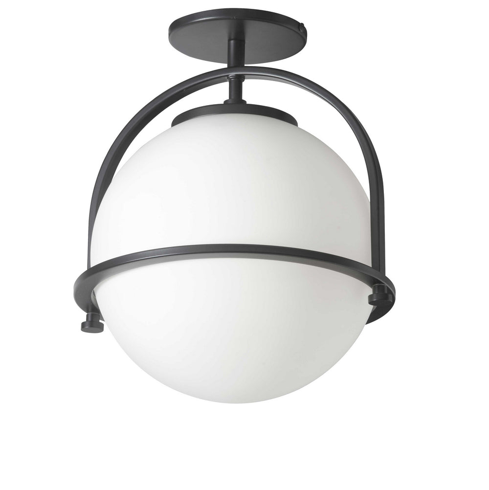 Dainolite Canada - One Light Semi Flush Mount - Paola - Matte Black- Union Lighting Luminaires Decor