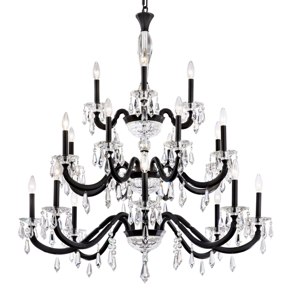 Schonbek - 20 Light Chandelier - Napoli - Black- Union Lighting Luminaires Decor
