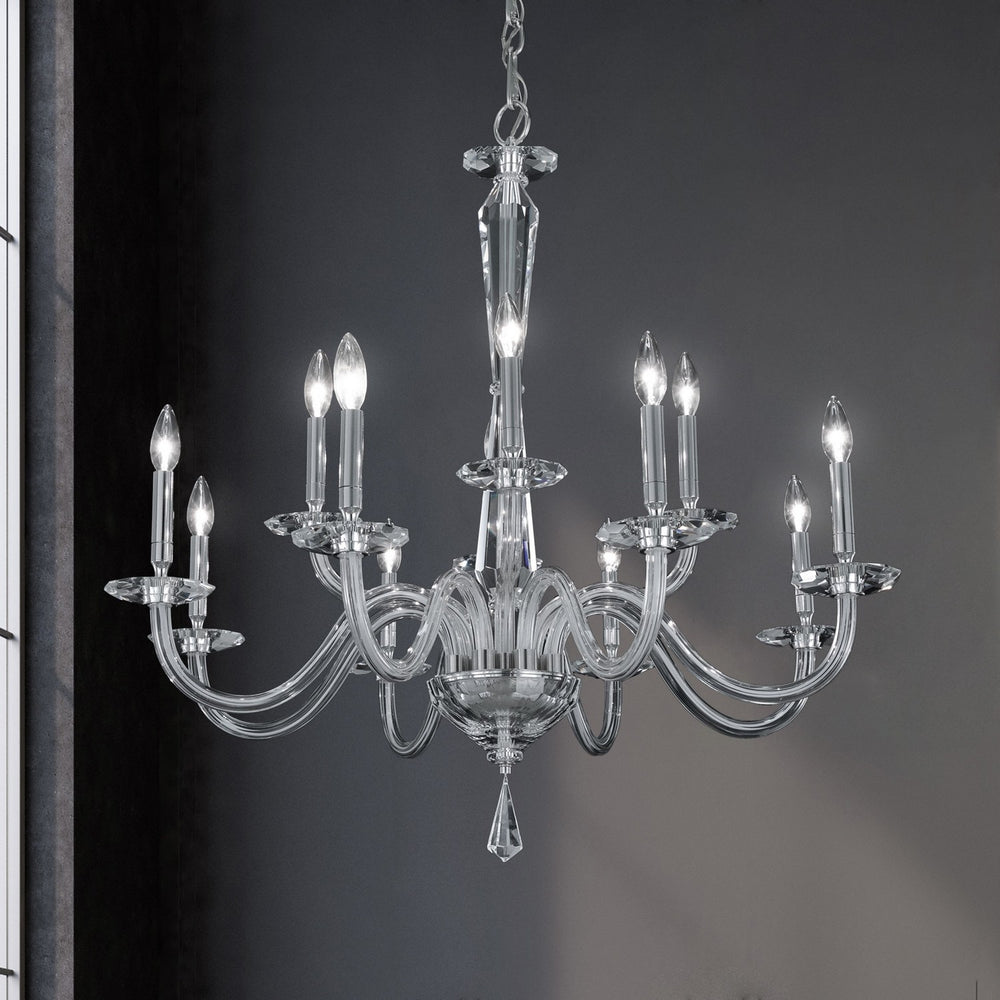 Schonbek - 12 Light Chandelier - Habsburg - Polished Chrome- Union Lighting Luminaires Decor