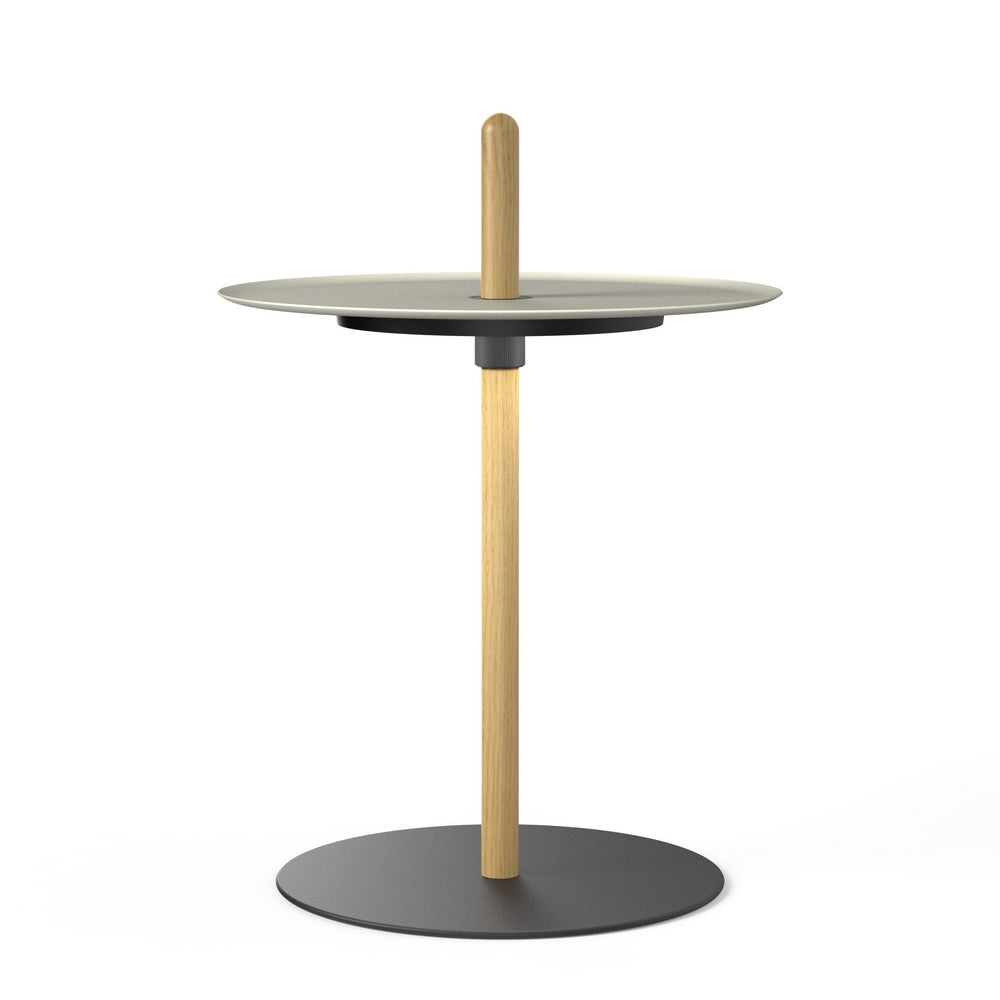 Pablo Designs - LED Pedestal - Nivel - White Oak/White- Union Lighting Luminaires Decor
