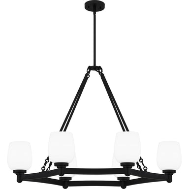 Quoizel - Six Light Linear Chandelier - Penning - Matte Black- Union Lighting Luminaires Decor