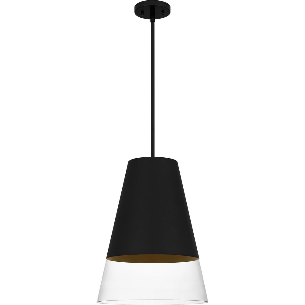 Quoizel - One Light Pendant - Peregrine - Brushed Black- Union Lighting Luminaires Decor