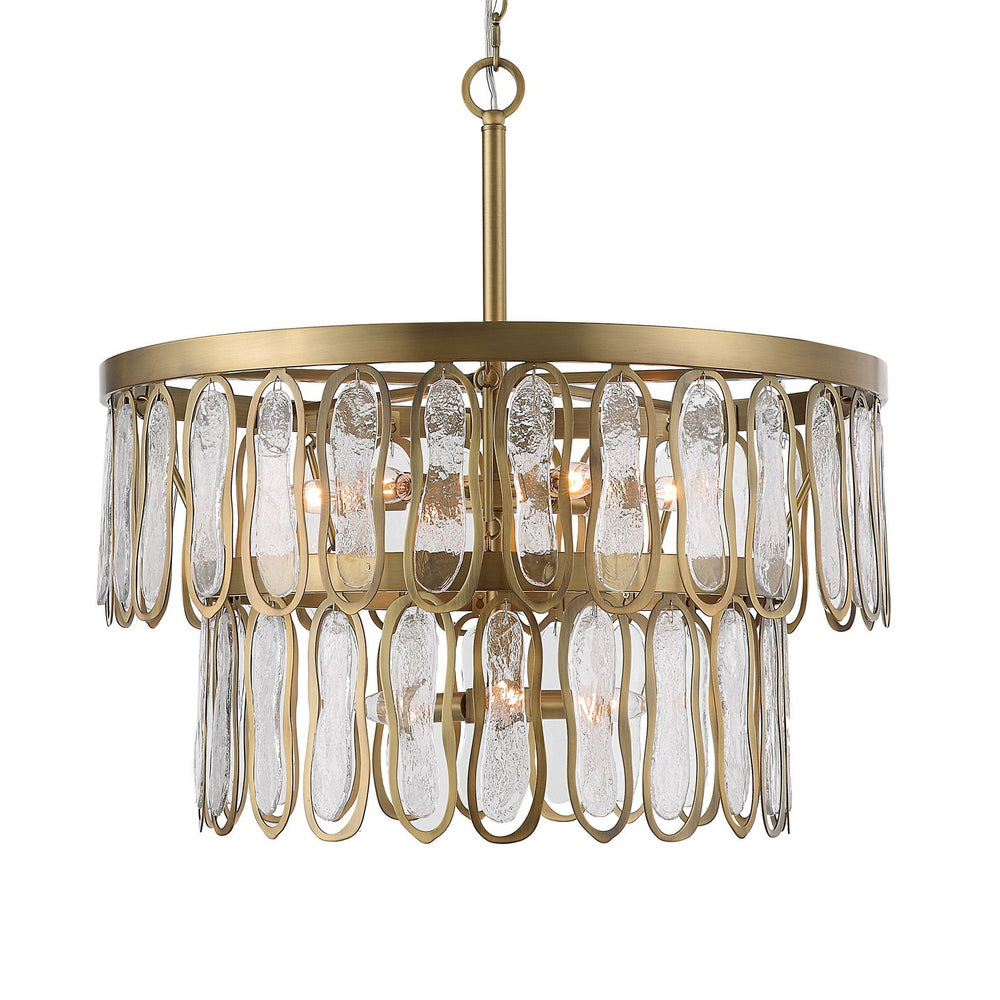 Uttermost - Nine Light Pendant - Aurelie - Antique Brass- Union Lighting Luminaires Decor