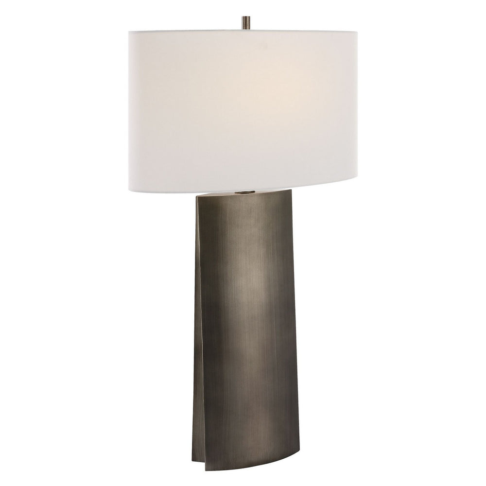 Uttermost - One Light Table Lamp - V-Groove - Dark Steel Gray- Union Lighting Luminaires Decor